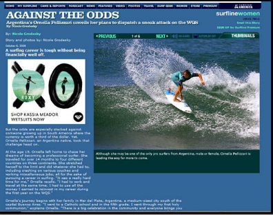 Ornella Pellizzari Surfline Article