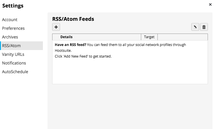 Adding an RSS Feed using Hoostsuite