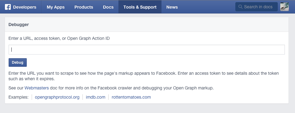 Facebook Degugging Tool