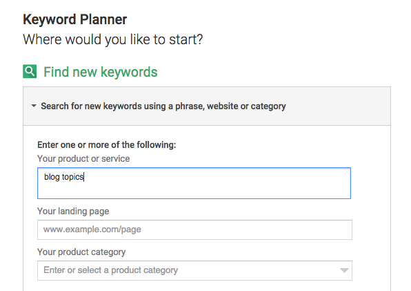 SEO Keyword research for blogging and blog topic ideas